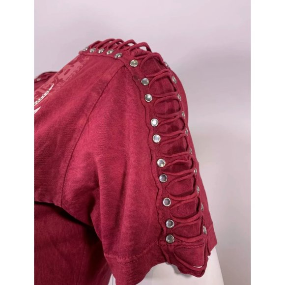 AFFLICTION Women's T-Shirt S/S DISTANT ANGEL Tee - Picture 10 of 12